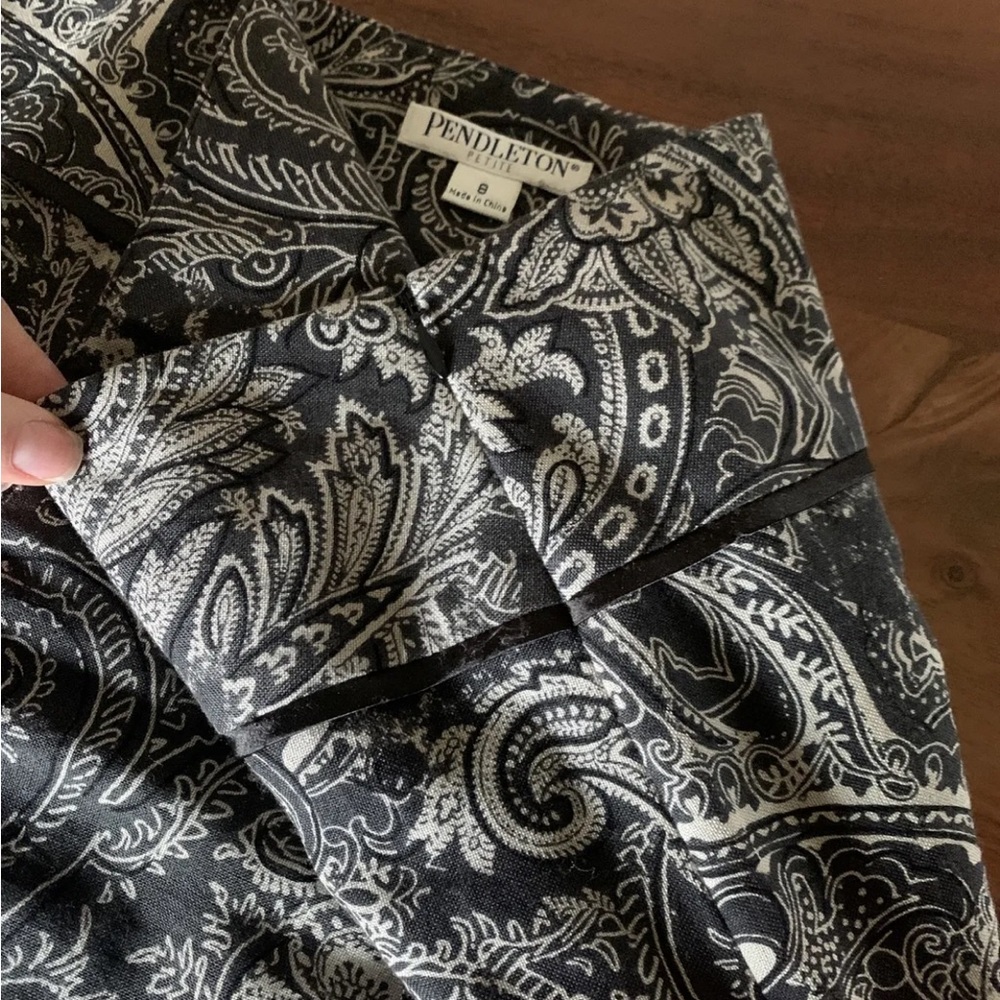Pendleton Mermaid Skirt Women’s 8p Wool Silk Paisley Career Formal Retro EUC - Picture 9 of 10